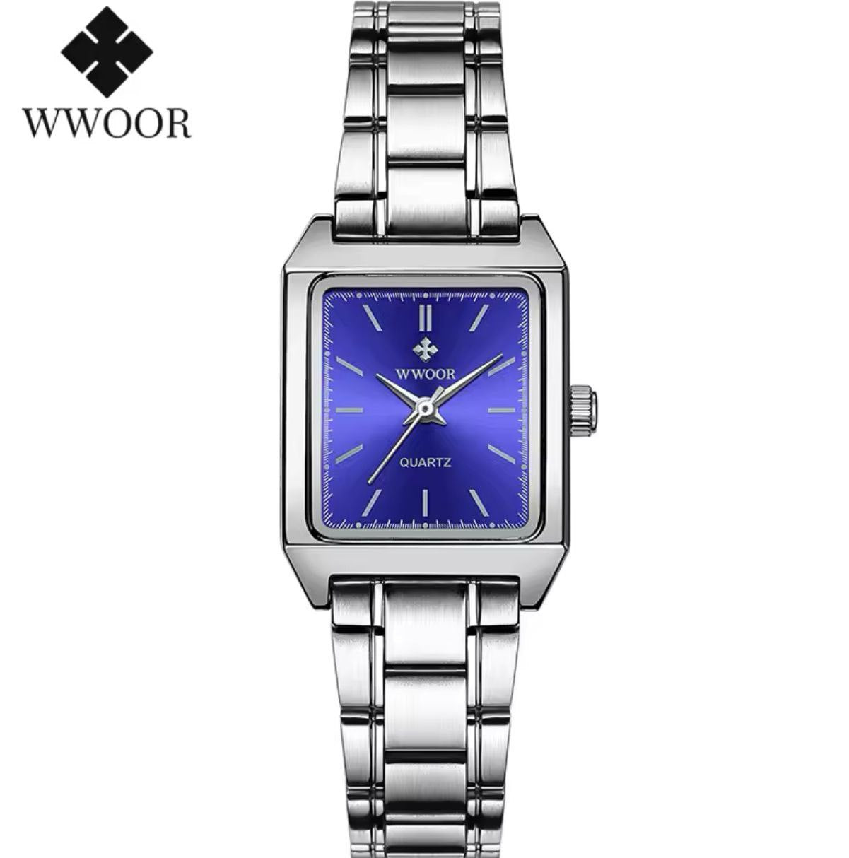 WWOOR 8850 Fashion Womens Wristwatch Square Elegant 3ATM Waterproof Watches Luxury Ladies Quartz Watches for Women