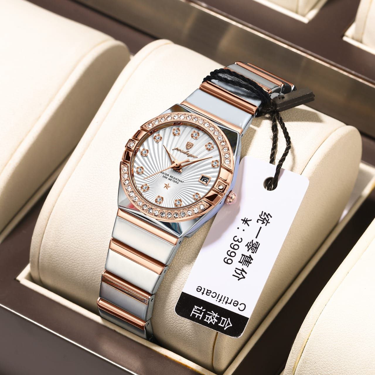 Luxury For Woman POEDAGAR 302 Wristwatch Waterproof Luminous Date Stainless Steel Watch For Ladies High Quality Quartz Watches