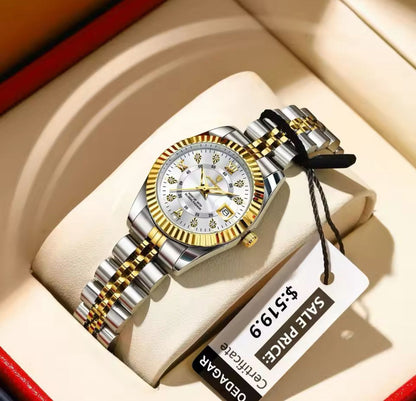 Luxury Elegant Watches for Women Poedagar 780  Waterproof Luminous Date Ladies Watch Stainless Steel Quartz Women Watch