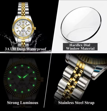 Luxury Elegant Watches for Women Poedagar 780  Waterproof Luminous Date Ladies Watch Stainless Steel Quartz Women Watch