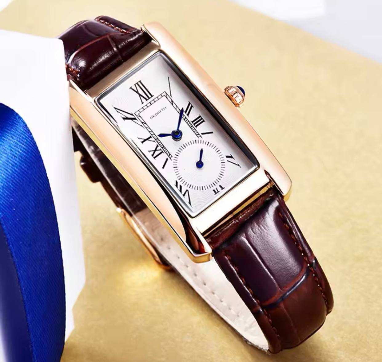 REBIRTH 109 Popular Potty Female Quartz Watch Vive Genuine Leather Band Water Resistant Minimalist Leisure Wrist Watch