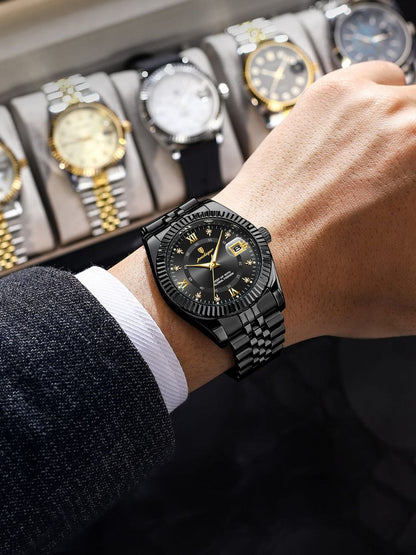 Hot Sale Poedagar 910 Sport Top Luxury Male Waterproof Luminous Date Men's watches Stainless Steel Quartz Watch for Men
