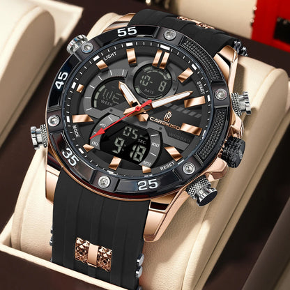 CAREKISO C105 Men Big Dial Silicone Strap Casual Quartz Watch Luminous Waterproof Watch for Men